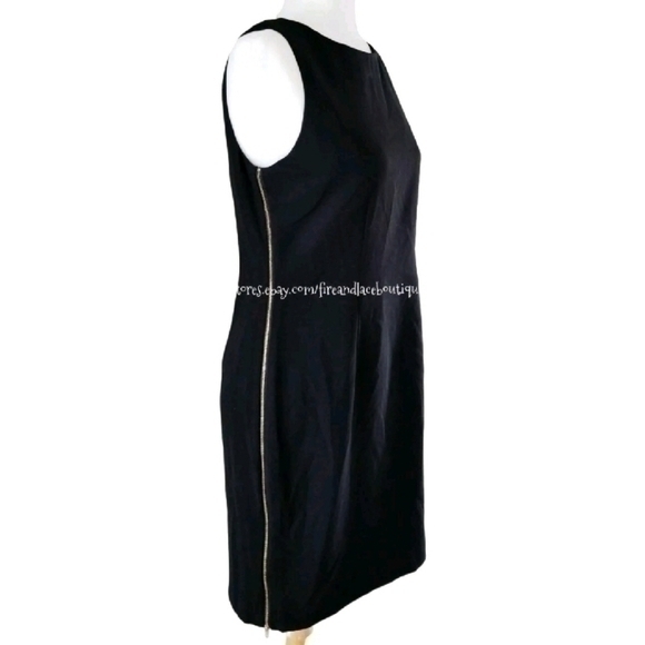 💥NWT💥 CALVIN KLEIN GOLD ZIP SIDE DRESS SZ M 10 - Picture 5 of 7